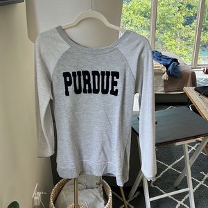 Purdue long sleeve light weight crew neck